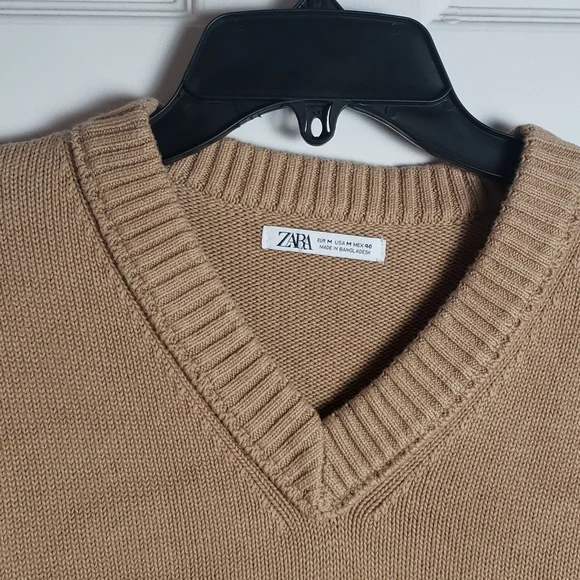 Zara Knit Sweater Womens V Neck Pullover - Picture 4 of 8